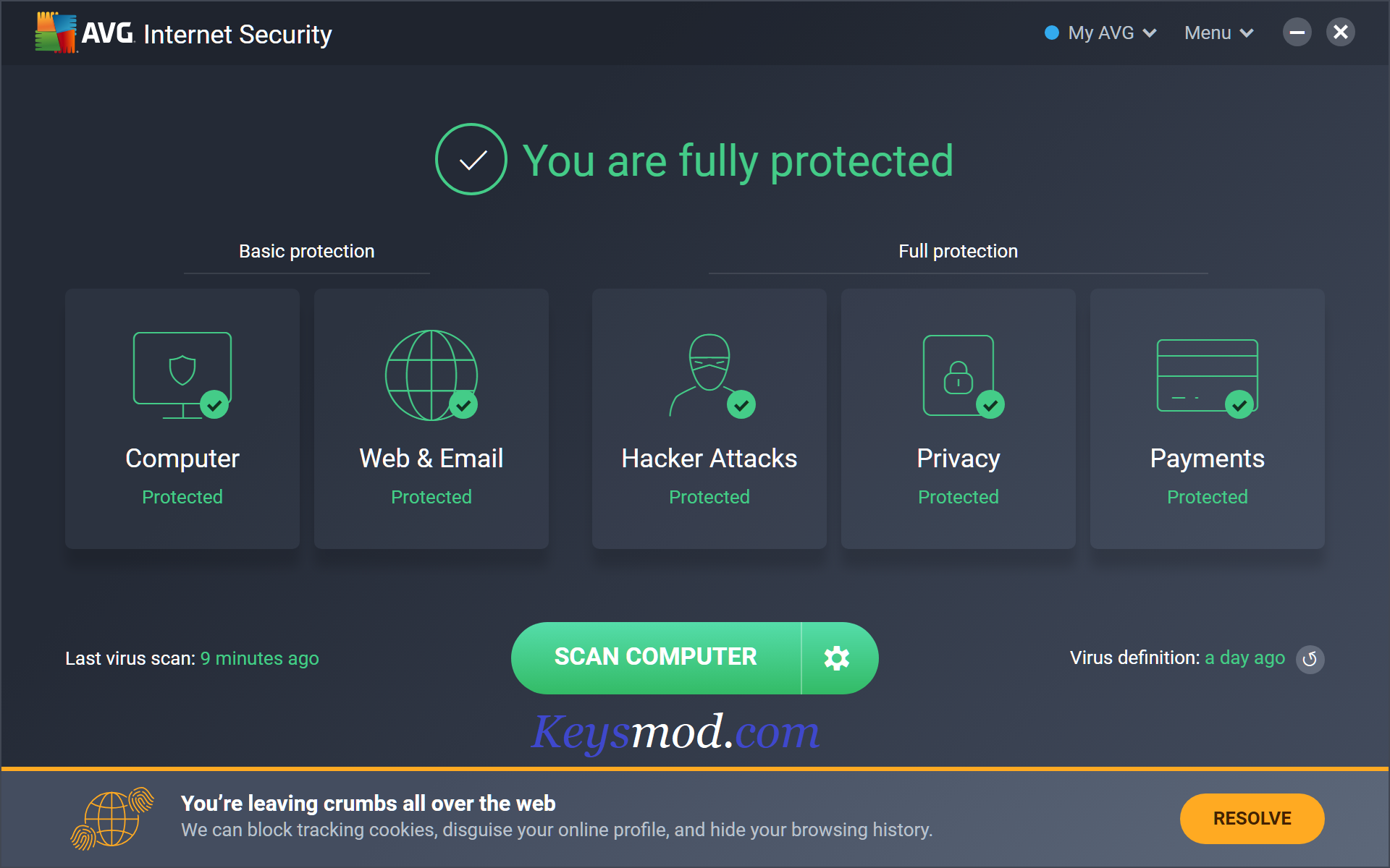 AVG Internet Security Crackeado-Protection